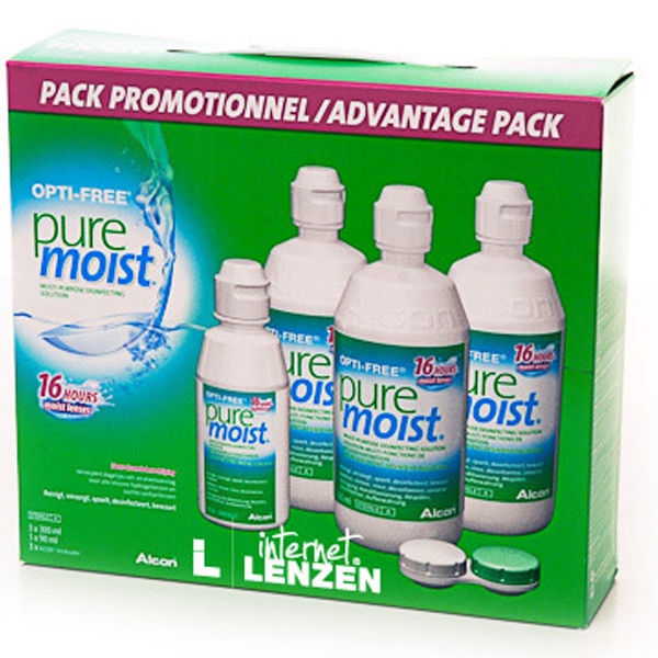 ALCON OPTI FREE PURE MOIST 3 * 300ML + 90 ML van 400 nr 600 '24